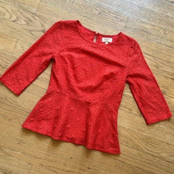 Anthropologie peplum top EUC size 10 - Picture 7 of 15